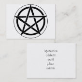 Pentagramsymbool Visitekaartje (Voorkant / Achterkant)
