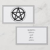 Pentagramsymbool Visitekaartje (Voorkant / Achterkant)