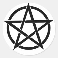 Pentakel ronde Sticker