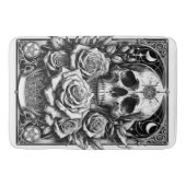 Pentakel Skelet Skull & Rozen Tarot Art Badmat (Voorkant)