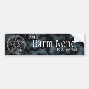 Pentakels: Zilver Bumpersticker