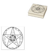 Pentakelsymbool Rubberstempel (Gestempeld)