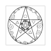 Pentakelsymbool Rubberstempel (Afrduk)