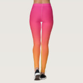 Pente lisse foncé rose Leggings (Dos)