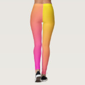 Pente rose et jaune ombre Leggings (Dos)