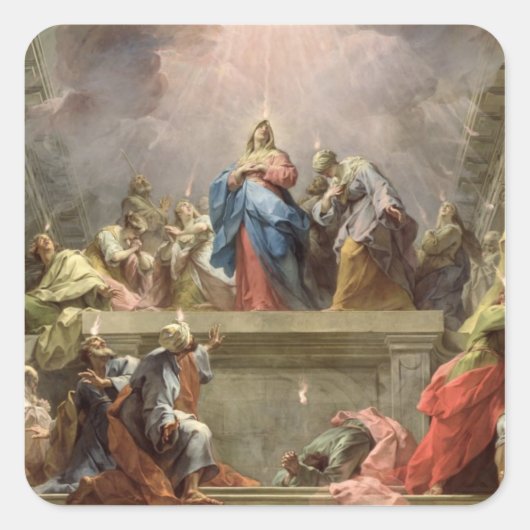Pentecost, 1732 vierkante sticker (Voorkant)
