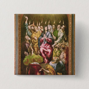 Pentecost, c.1604-14 vierkante button 5,1 cm