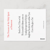 Pentecost Prayer-kaart Briefkaart (Achterkant)