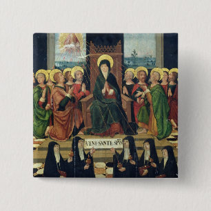 Pentecost Vierkante Button 5,1 Cm