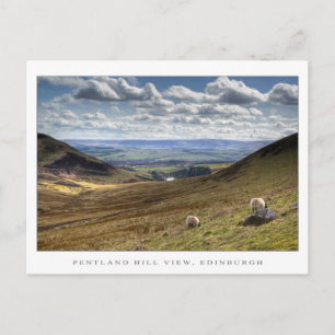 Pentland Hill Uitzicht, Edinburgh Briefkaart