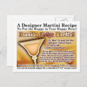 Penuche Fudge Martini Recipe Briefkaart (Voorkant / Achterkant)