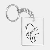 Penwork kalligrafisch Beer Sleutelhanger (Voorkant Links)