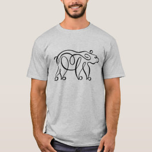 Penwork kalligrafisch Beer T-shirt