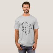 Penwork kalligrafisch Beer T-shirt (Voorkant volledig)