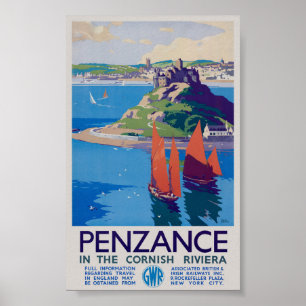 Penzance dans la Riviera de Cornouailles Poster vi