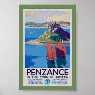 Penzance in de Cornische Rivièra Vintage Poster 19