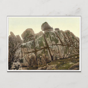 Penzance, Logan Rock, Cornwall, Engeland klassieke Briefkaart