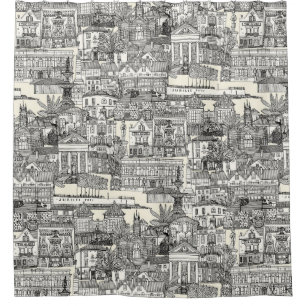 Penzance toile zwarte parel douchegordijn