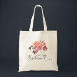 peoné rustique élégant script bridesmaid Sac fourr<br><div class="desc">Notre collection "tourtic peonies" présente des pivoines d'aquarelle dans de belles couleurs d'automne avec un rougissement bordeaux et poussiéreux avec un feuillage assorti qui complète bien kraft arrière - plan. Vous pouvez opter pour une crème légère ou un arrière - plan blanc et mélanger et assortir cette collection comme vous...</div>