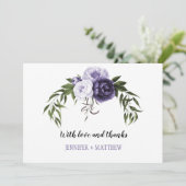 Peonées violettes foncées Merci Cartes (Debout devant)