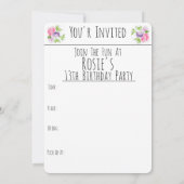 Peoney Cluster 13e invitation anniversaire (Dos)