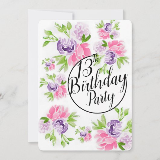 Peoney Cluster 13e invitation anniversaire (Devant)