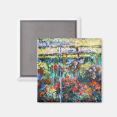 Peonies, 1887 Claude Monet cool, oud, master Magneet (Voorkant / Achterkant)