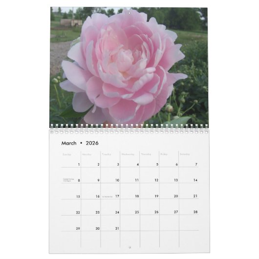 Peonies 2017 Calendrier Fleurs (Mar 2026)