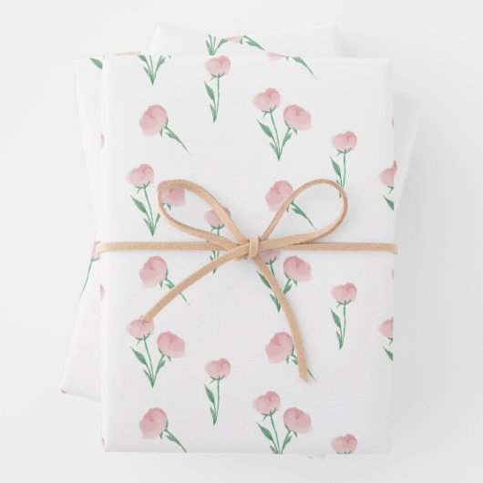 Peonies alsjeblieft Gift Wrap Inpakpapier Vel (In situ)