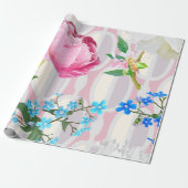 Peonies and forget-me-nots. Seamless backgroundart Cadeaupapier (Uitgerold)