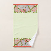 Peonies assorées sur un ensemble de serviettes de (Serviette à main)