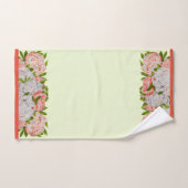 Peonies assorées sur un ensemble de serviettes de (Serviette à main)