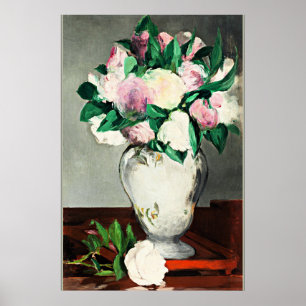 Peonies, beroemd schilderij van Edouard Manet Poster