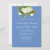 Peonies blanches avec Provence Blue Invitation (Devant)