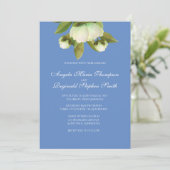 Peonies blanches avec Provence Blue Invitation (Debout devant)