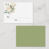 Peonies blanches et cartes de Roses plats (Devant / Derrière)