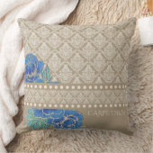PÉONIES BLEUES & DAMASK - Coussin (Couverture)