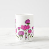 Peonies Bone China Mok (Voorkant)