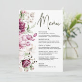 Peonies Bourgogne rose Floral Romantique Menu Mari (Debout devant)