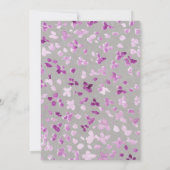 Peonies & Bunny Anniversaire Fête Invitation (Dos)