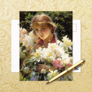 Peonies Charles Courtney Curran Briefkaart
