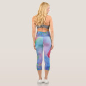 Peonies d'Alaska Capri Leggings (Verso)