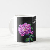 Peonies Dankuwel Koffiemok (Voorkant links)