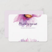 Peonies d'aquarelle rayonnantes RSVP (Devant / Derrière)