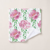 Peonies d'aquarelle rose (Gant de toilette)