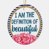 Peonies Definitie van prachtig Inspirerend Keramisch Ornament (Links)