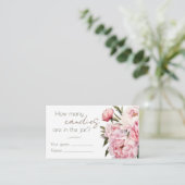 Peonies devinez combien de bonbons carte boîtier (Debout devant)