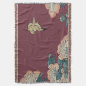Peonies d'Hokusai et couverture de Canary Throw (devant Vertical)