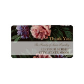 Peonies die 2 Familie schilderen Dank u het Etiket (Voorkant)