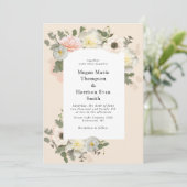 Peonies en Anemones die weduwschap verbloemen Kaart (Staand voorkant)